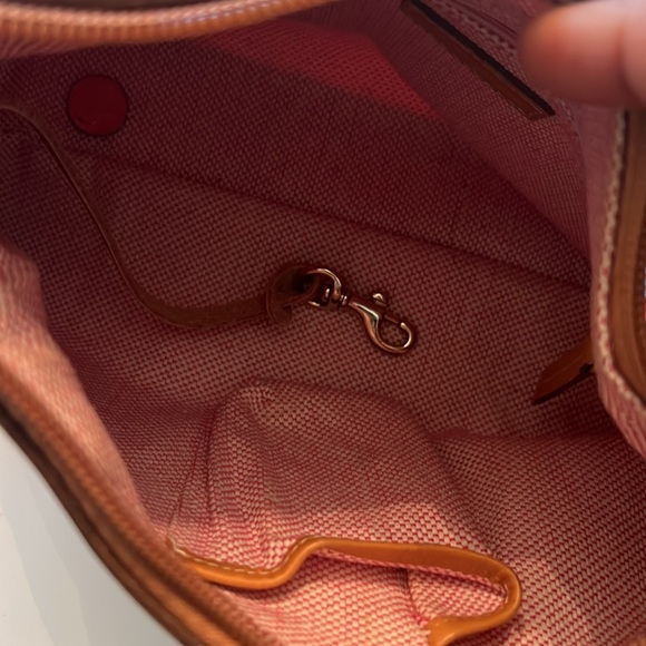 Dooney & Bourke Red and Tan Crossbody Bag - Picture 14 of 16